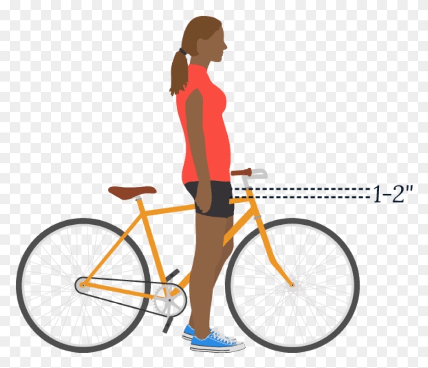 851x723 Descargar Png Bicicleta Bloqueada A Pole U Lock Images Bicicletas Mujeres, Bicicleta, Vehículo, Transporte Hd Png