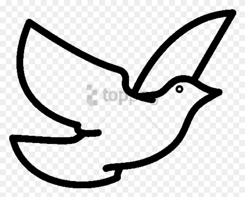 850x671 Free Bird Flying Drawing Easy Image With Transparent Outline Of Bird Flying, Bow, Stencil, Clothing HD PNG Download