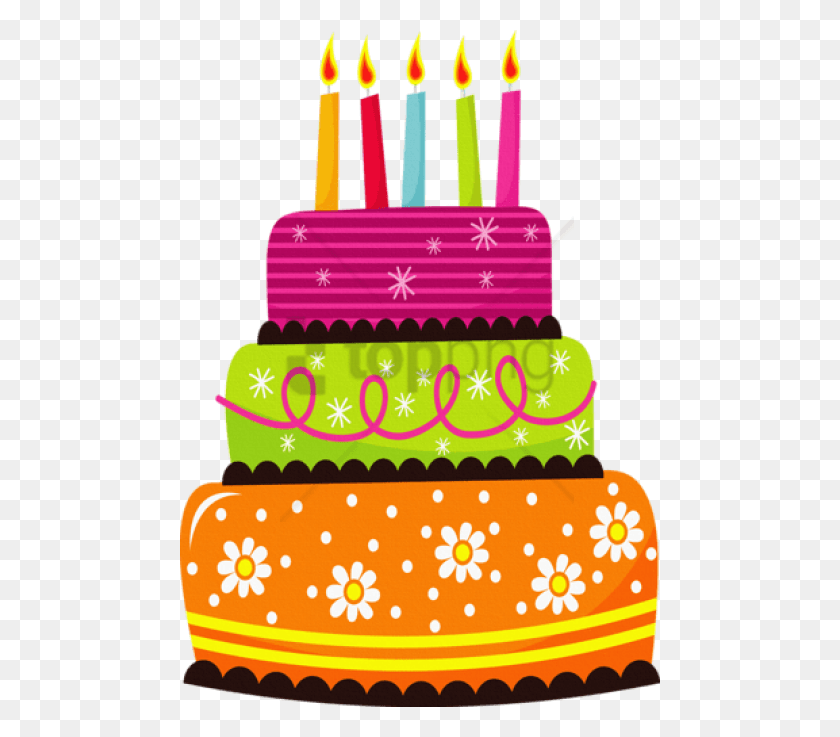 480x677 Free Birthday Cake Image With Transparent Background Cute Birthday Cake Clip Art, Cake, Dessert, Food HD PNG Download