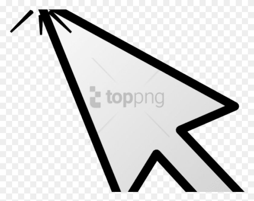 851x661 Free Black And Whiteof Mouse Pointer Image Mouse Pointer Click Gif, Triangle, Utility Pole, Symbol HD PNG Download