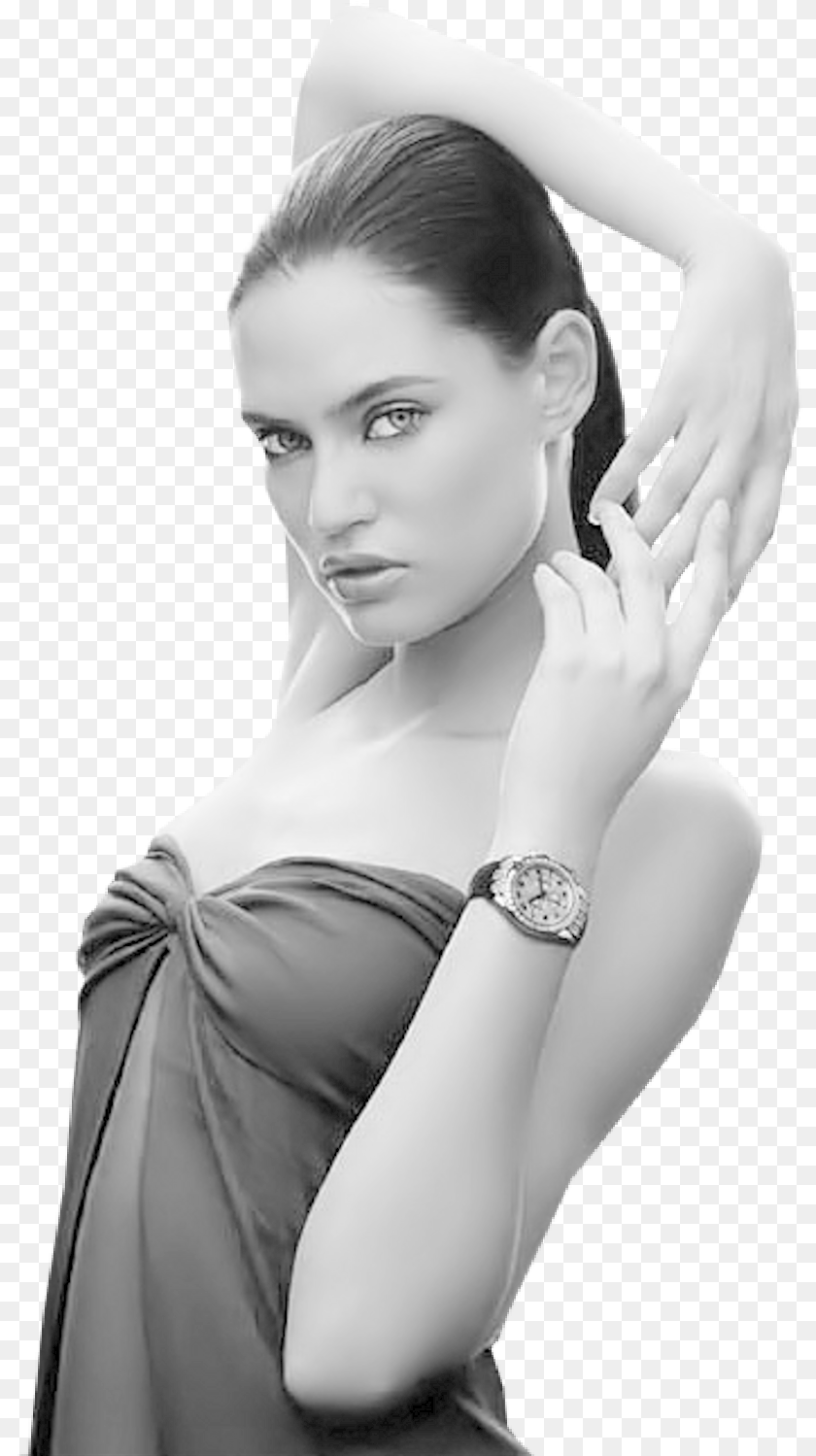 Black Hair Model Rolex Ad, Woman, Portrait, Photography, Person PNG