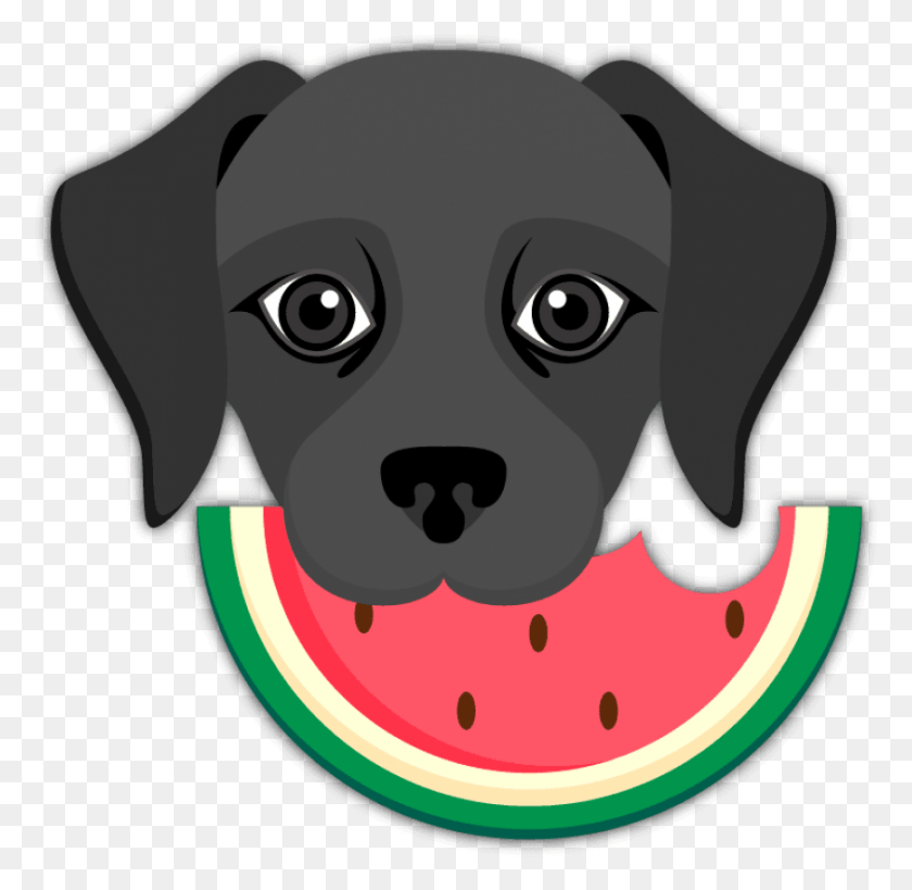 843x821 Free Black Labrador Black Dog Emoji Black Dog Emoji, Plant, Fruit, Food HD PNG Download