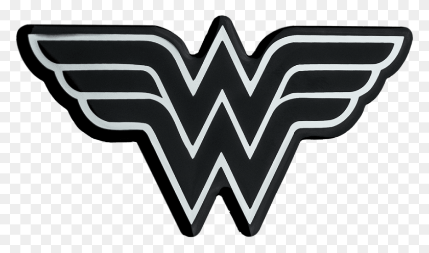 850x476 Free Black Wonder Woman Logo Images Wonder Woman Logo Blue, Symbol, Alphabet, Text HD PNG Download