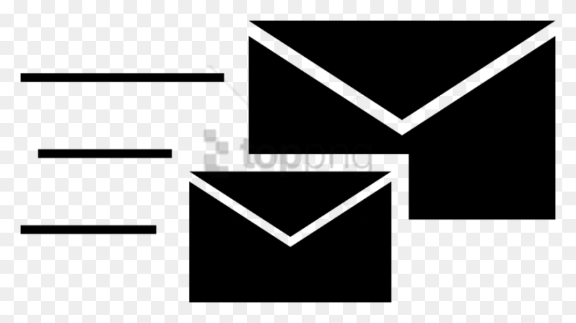 850x450 Бесплатное Изображение Черного Логотипа Yahoo Mail С Прозрачным Электронным Письмом, Текстом, Треугольником, Трафаретом, Hd Png Скачать
