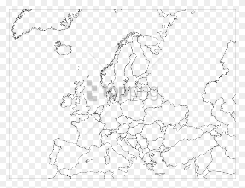 850x638 Free Blank Color World Map Image With Transparent Cases Of Rabies Europe, Plot, Diagram, Map HD PNG Download