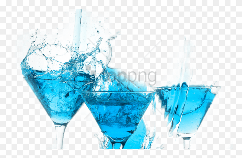 850x533 Free Blue Cocktail Image With Transparent Background Blue Cocktail Drink, Glass, Beverage, Goblet HD PNG Download