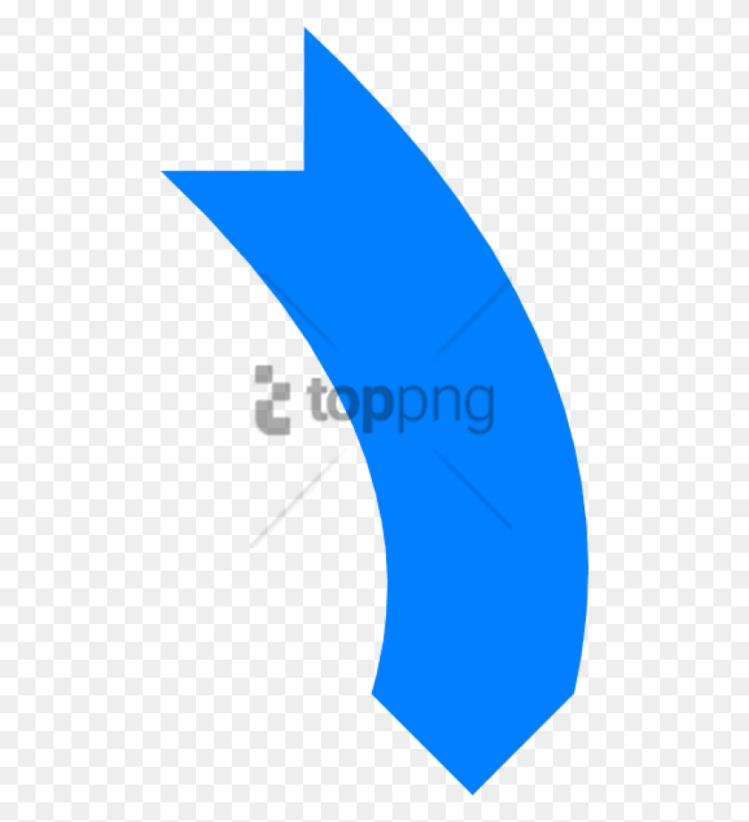 480x862 Descargar Png Flecha Curvada Azul Png