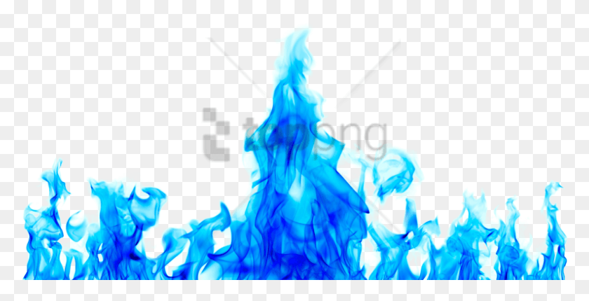 795x378 Free Blue Fire Effect Image With Transparent Blue Flames Transparent Background, Ice, Outdoors, Nature HD PNG Download