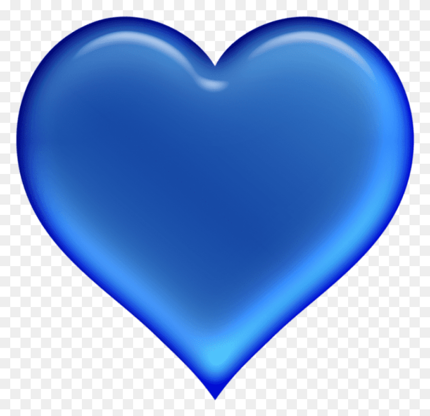 851x822 Free Blue Heart Emoji Transparent Heart, Balloon, Ball, Pillow HD PNG Download
