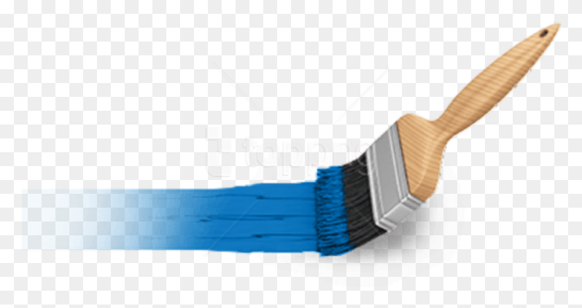 851x421 Free Blue Paint Brush Images Background Paintbrush With Paint, Brush, Tool, Tabletop HD PNG Download