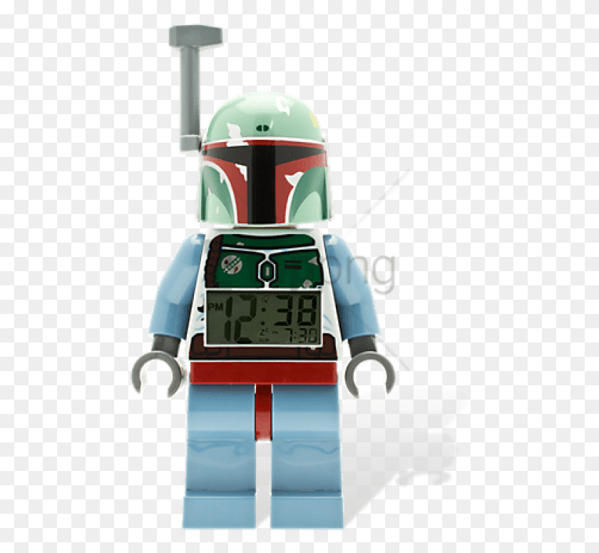480x715 Free Boba Fett Lego Clock Image With Transparent Boba Fett Clock Lego, Alarm Clock, Robot, Gas Pump HD PNG Download