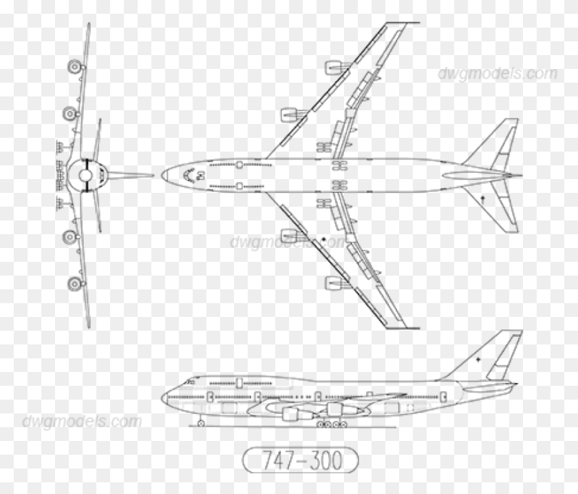 850x717 Free Boeing 747 300 Drawing Images Top Of A Boeing, Gray, World Of Warcraft HD PNG Download