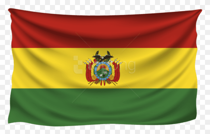 841x515 Free Bolivia Wrinkled Flag Clipart Bolivia Flag Transparent, Symbol, Text, Banner HD PNG Download