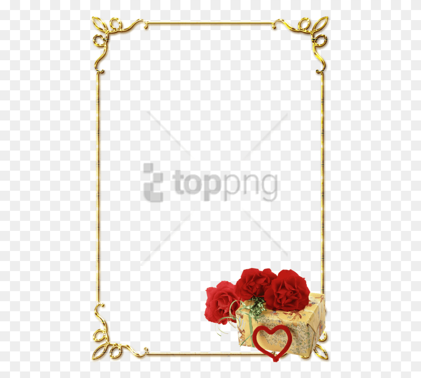 480x693 Free Bordas Rosas Vermelhas Image With Transparent Rose Flower Border Design, Bow, Stick, Plant HD PNG Download