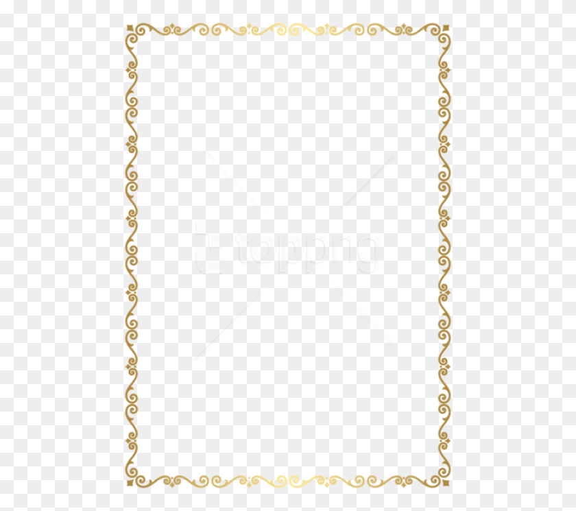 480x685 Free Border Frame Golden Transparent Clipart Borders Image Free, Pin, Chain, Hip HD PNG Download