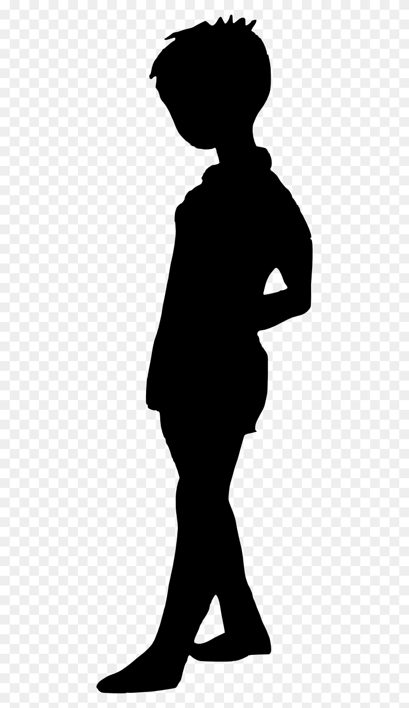 444x1391 Free Boy Silhouette Transparent Background, Person, Human HD PNG Download