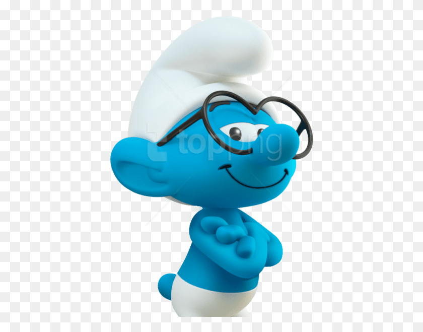 407x599 Free Brainy Smurf Images Transparent Smurf Transparent Background, Toy, Helmet, Clothing HD PNG Download