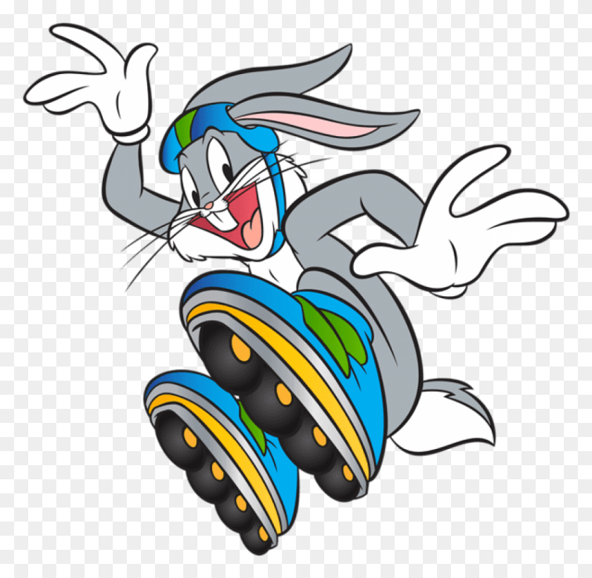 841x820 Free Bugs Bunny With Roller Skates Clipart, Graphics, Dragon HD PNG Download