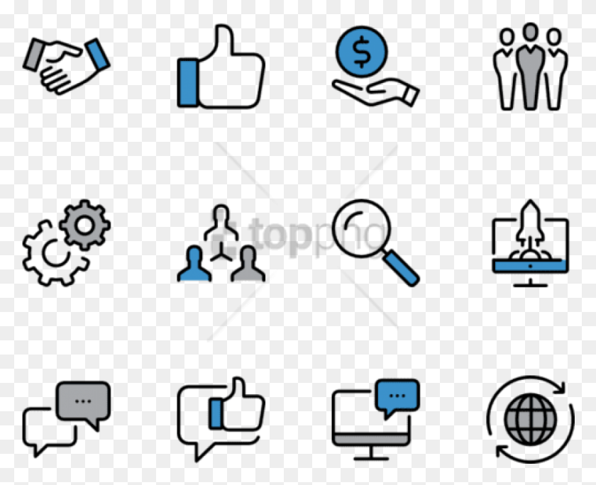 850x681 Free Business Icon Business Set Icons Packs From, Text, Network, Electronics HD PNG Download