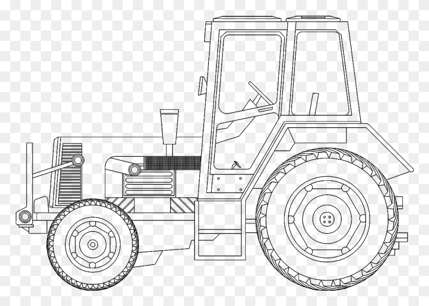 996x689 Free Cad And Bim Object Polantis Tractor Cad, Gray, World Of Warcraft HD PNG Download
