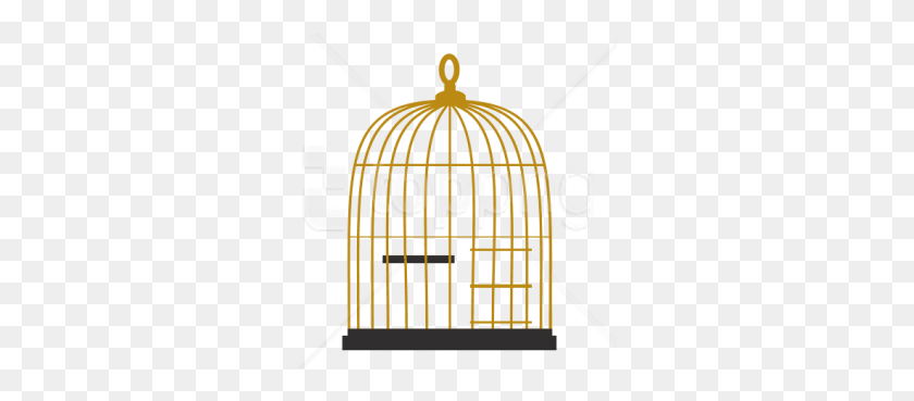 295x309 Free Cage Bird Clipart Photo Images Bird Cage Vector, Gate, Text HD PNG Download