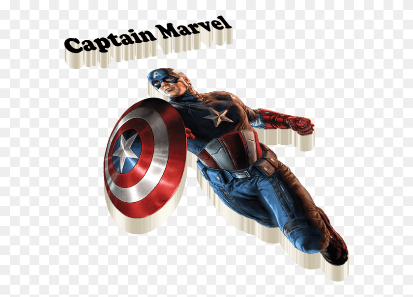 582x545 Free Captain Marvel Free S Clipart Captain America, Person, Human, People HD PNG Download