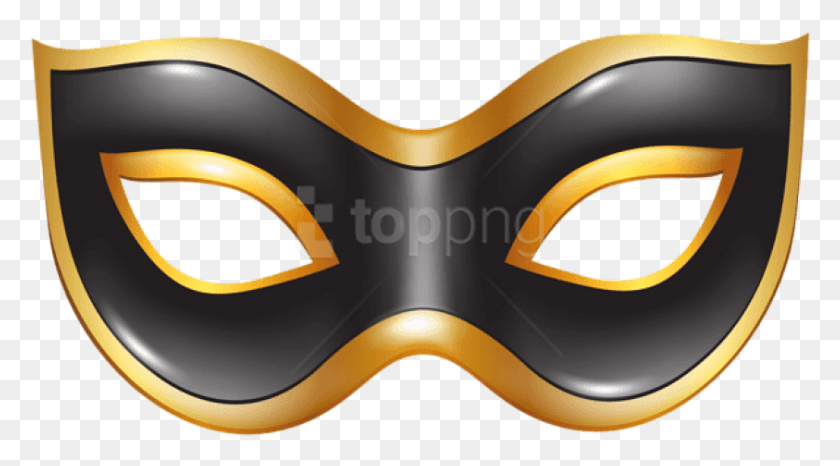 843x439 Free Carnival Mask Black Transparent Clipart Carnival Mask Transparent Background, Mask, Tape HD PNG Download