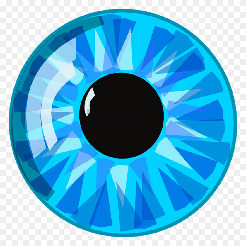 850x849 Free Cartoon Blue Eye Image With Transparent Iris Eye Clipart, Disk, Dvd, Number HD PNG Download