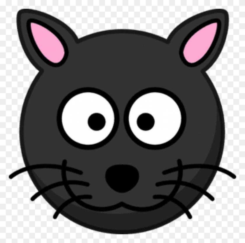 850x845 Free Cartoon Cat Head Clipart Photo Black And White Cartoon Cats, Mammal, Animal, Stencil HD PNG Download