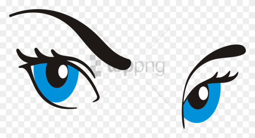 851x432 Free Cartoon Eye With Eyebrow Image With Transparent Eye Colour Clipart, Text, Label, Handwriting HD PNG Download