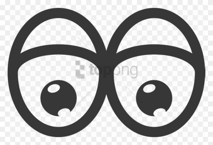 850x559 Free Cartoon Eyes Vector Image With Transparent, Symbol, Stencil, Label HD PNG Download