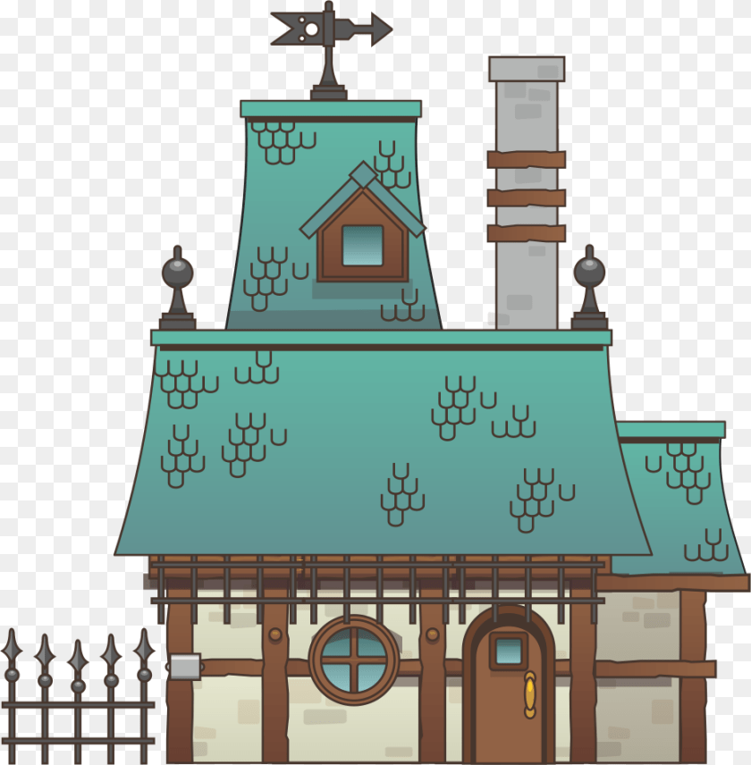 939x957 Cartoon House Clip Art Cartoon Architecture, Building, Housing, Clock Tower Clipart PNG