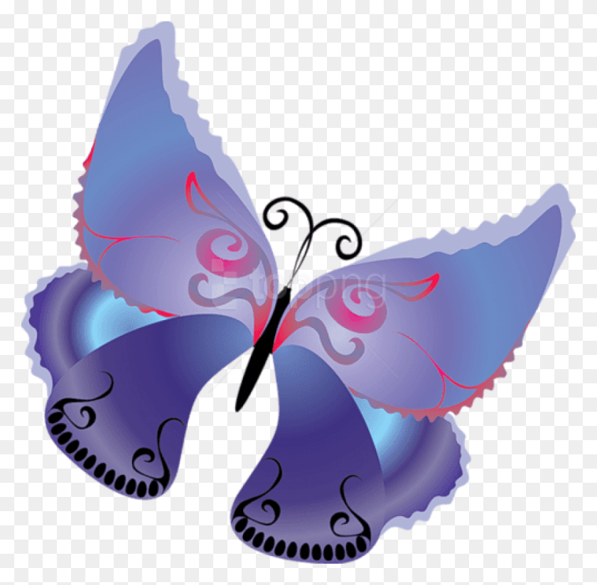 Free Cartoon Purple Butterfly Clipart Best Purple Butterfly Clipart, Patrón, Gráficos HD PNG Descargar