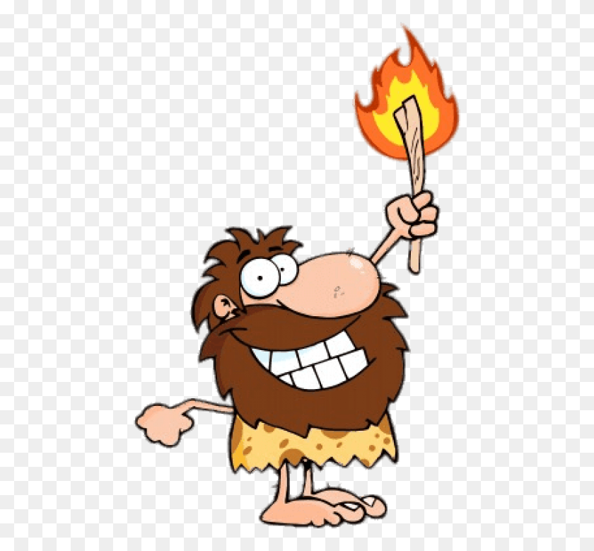 463x719 Free Caveman Holding A Torch Images Happy Caveman, Leisure Activities, Sweets, Food HD PNG Download