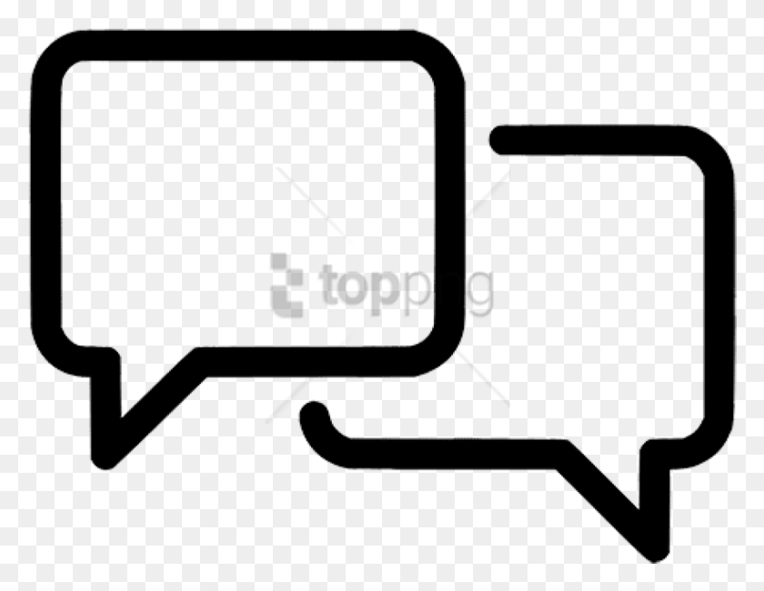 850x644 Free Chat Icon Communication Icon Free, Text, Stencil, Number HD PNG Download