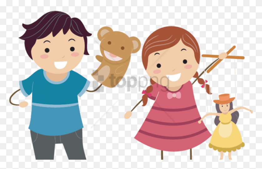 851x527 Free Children Dancing Clipart Image With Puppetry Children, Person, Human, People HD PNG Download
