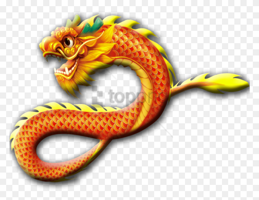 850x642 Free Chinese Dragon Image With Transparent Chinese Dragons, Dragon, Snake, Reptile HD PNG Download