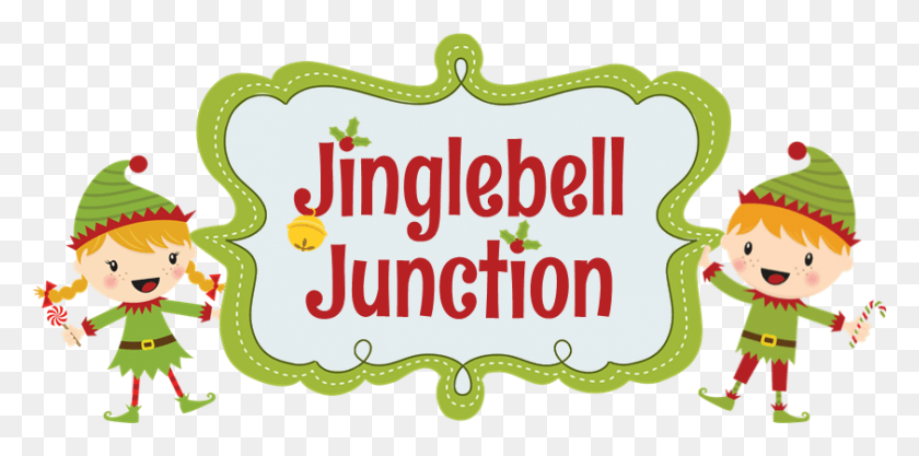 842x386 Free Christmas Downloads Jingle Bell Junction, Label, Text, Word HD PNG Download