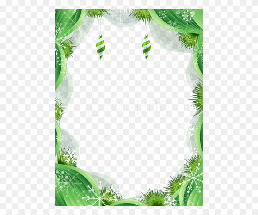 480x640 Free Christmas Green Frame Background Mejor Stock Marcos Verdes, Planta, Florero, Tarro Hd Png Descargar