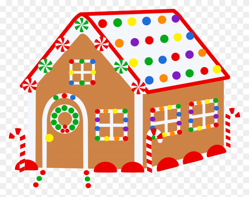 850x662 Free Christmas Houses For Drawing Christmas Gingerbread House Clipart, Cookie, Food, Biscuit HD PNG Download