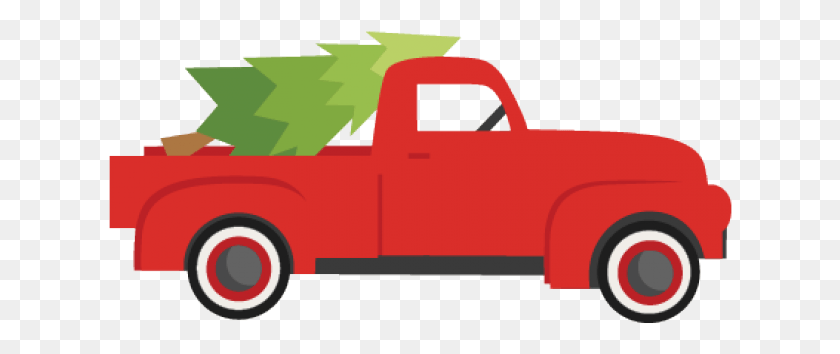 624x294 Free Christmas Red Truck Svg, Fire Truck, Vehicle, Transportation HD PNG Download