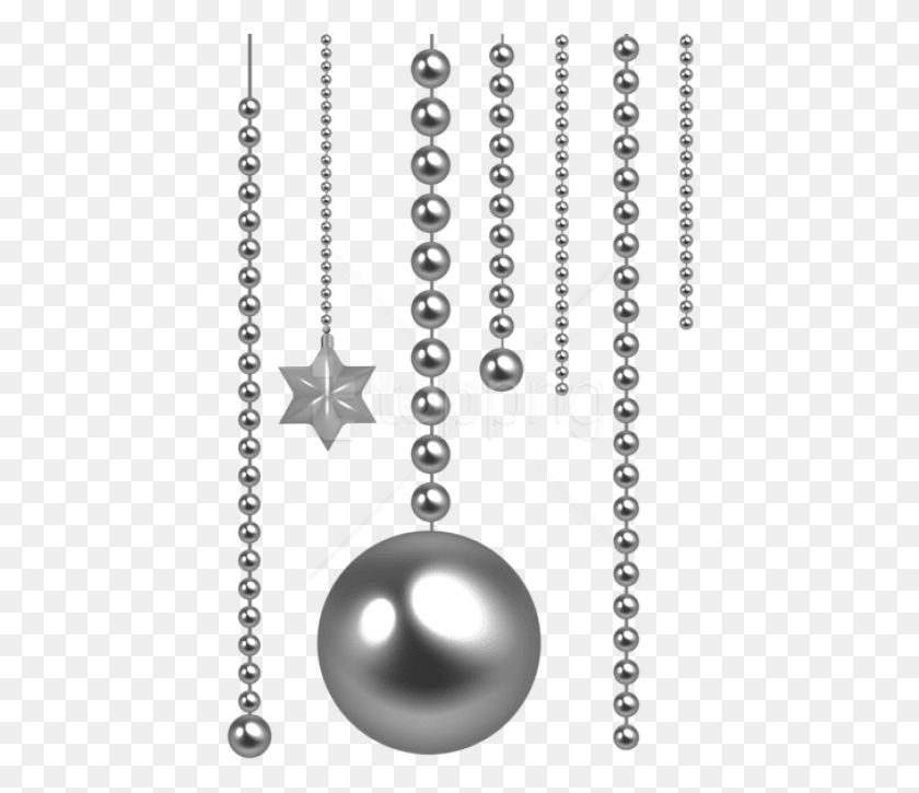 428x665 Free Christmas Silver Beads Girlyanda Busi, Accessories, Accessory, Jewelry HD PNG Download