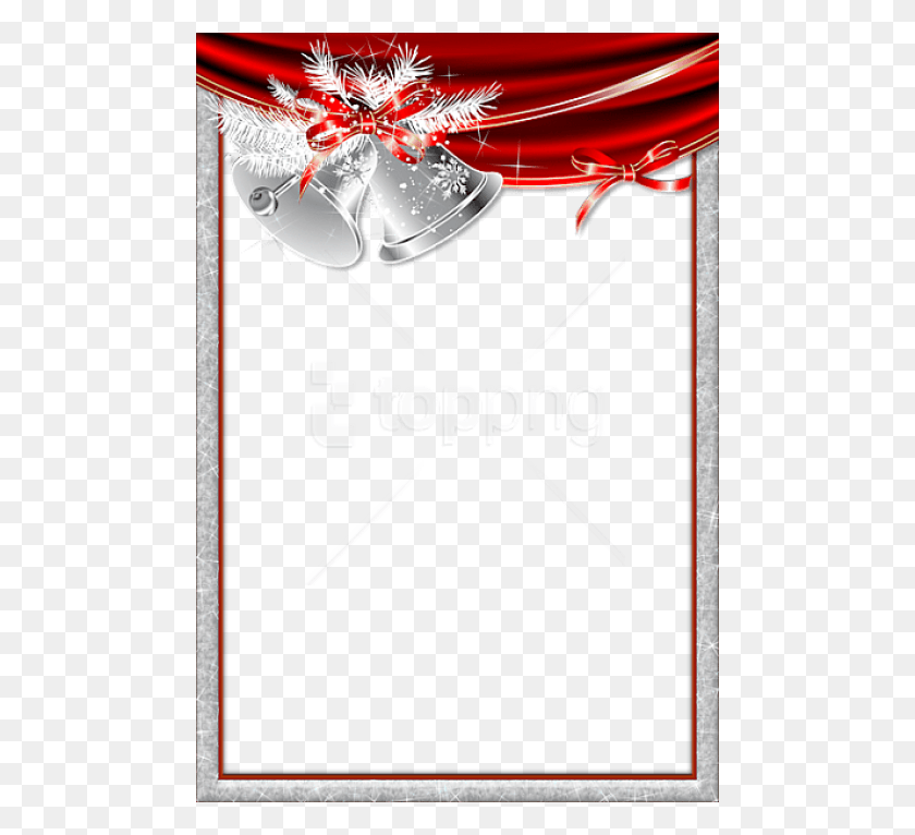 480x706 Free Christmas Transparent Frame With Silver Bells Silver Bells Christmas Backgrounds, Label, Text, Spoke HD PNG Download