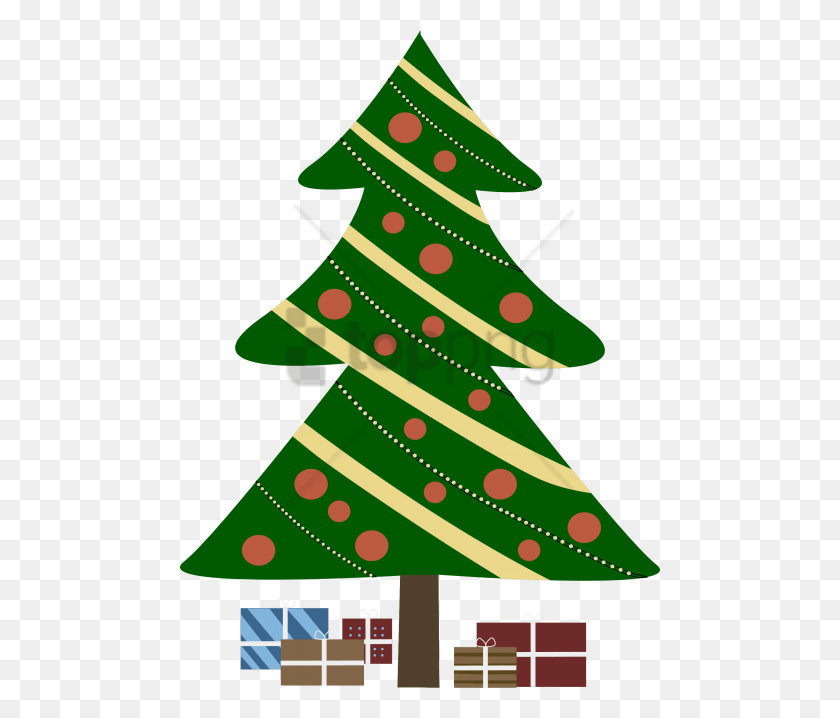 480x658 Free Christmas Tree Image With Transparent Cartoon Christmas Tree With Presents, Tree, Plant, Ornament HD PNG Download