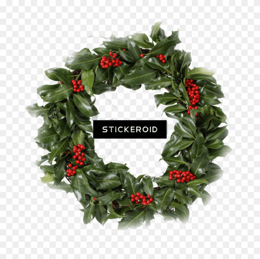 850x846 Free Christmas Wreath Image With Transparent Holly Wreath Transparent Background, Green HD PNG Download