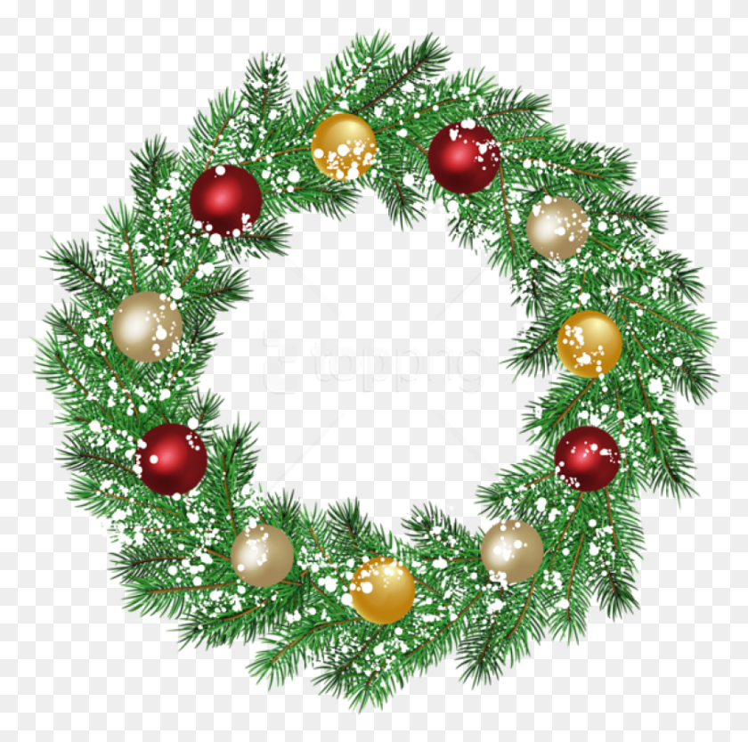 843x836 Free Christmas Wreath Images Transparent Clip Art Transparent Background Holiday Wreath, Christmas Tree, Tree, Ornament HD PNG Download