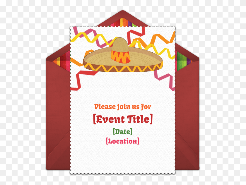 535x572 Free Cinco De Mayo Party Invitation With A Sombrero House, Advertisement, Paper, Flyer HD PNG Download