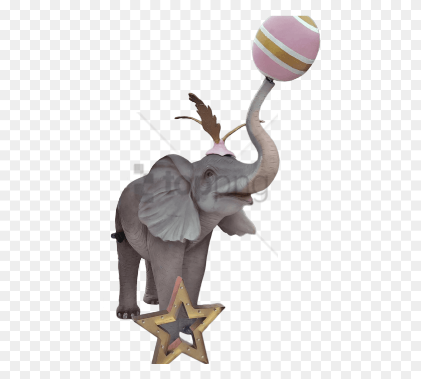 440x696 Free Circus Elephant Image With Transparent Pink Circus Elephant, Statue, Sculpture HD PNG Download