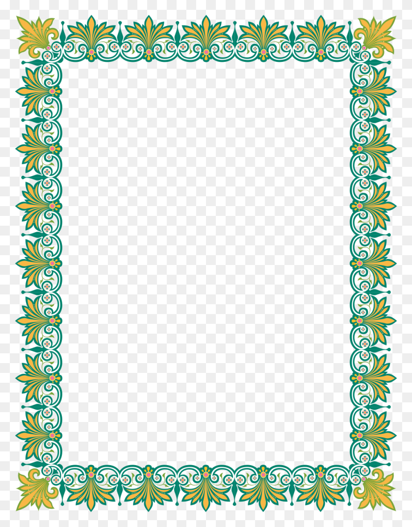 950x1236 Free Clip Art On Dhimam Prahara Bingkai Sertifikat Islami, Pattern, Floral Design, Graphics HD PNG Download