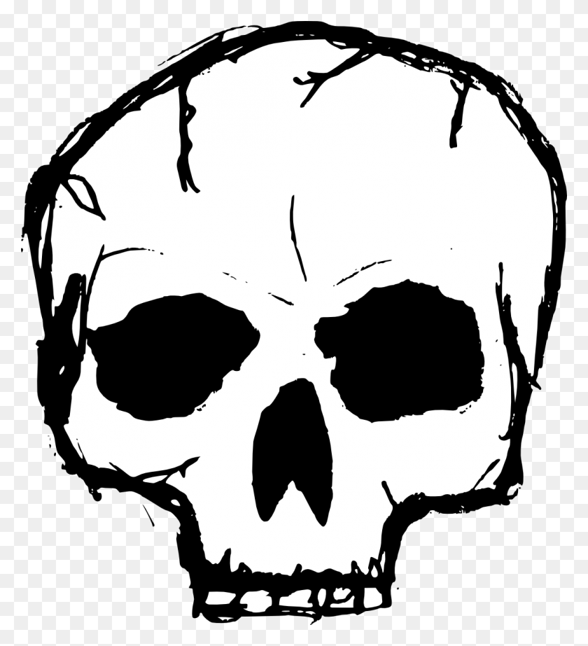 1093x1210 Free Clip Art Transparent Skull, Stencil HD PNG Download